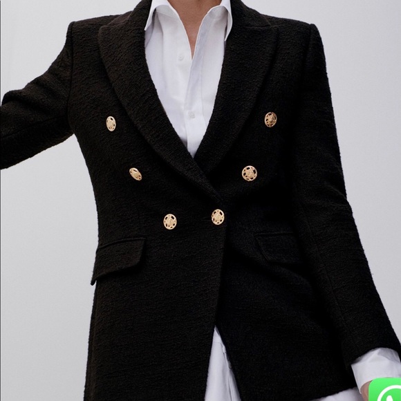 NWT Zara Blazer Limited Edition Black Brand New Size L - Picture 7 of 16